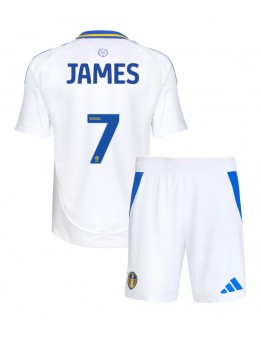 Leeds United Daniel James #7 Dječji Domaci Dres kompleti 2024-25 Kratak Rukavima (+ kratke hlače)